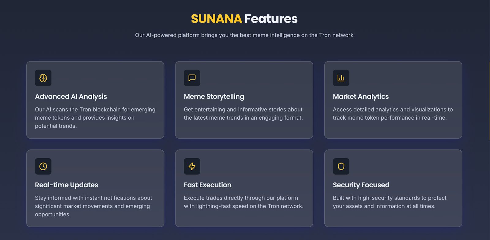  Key Features of SUNANA (Source: Sun Banana)