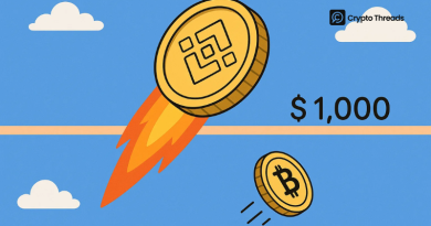 BNB Breaks $1,000 & New High While Bitcoin Pulls Back